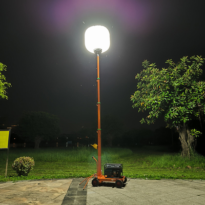 ขนาดการก่อสร้าง บัลลูน การก่อสร้างหอไฟ 80000lm 500W ไดเซลเจเนอเรเตอร์ หอไฟ