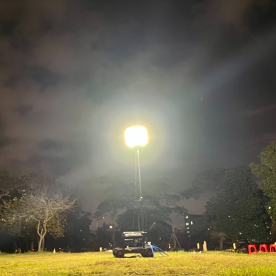 500W Industrial Led Balloon Work Light บน ETL Certified Mobile Tripod Telescopic Stand สายกระบี่ที่นําแสงไปใช้งานในอุตสาหกรรม