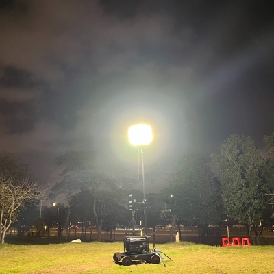 500W Industrial Led Balloon Work Light บน ETL Certified Mobile Tripod Telescopic Stand สายกระบี่ที่นําแสงไปใช้งานในอุตสาหกรรม