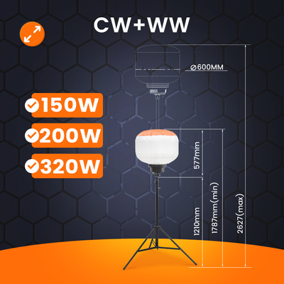 ไฟบอลลูน Led พกพา สร้าง 320W ไฟดีเซลหอไฟสําหรับการสว่างชั่วคราว