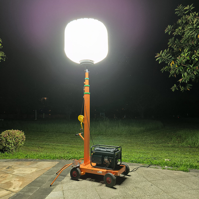 พลังงานสูง LED Telescoping Light Tower 1400W บอลลูนไฟฟ้าในภายนอกสําหรับอุตสาหกรรม