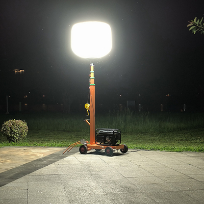 โทรลี่ ไฟฟ้า LED บอลลูน ไฟฟ้า ทาวเวอร์ 1400W Mast ไฟฟ้า ทาวเวอร์สําหรับการดับเพลิงและช่วยเหลือ