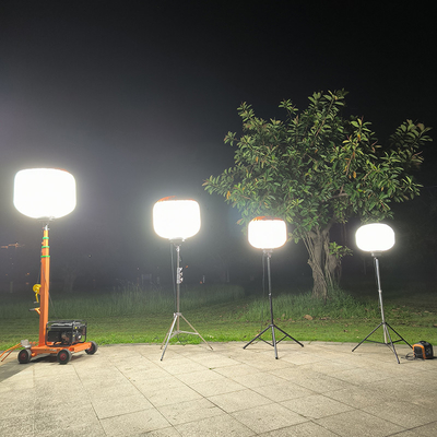 แสงงานพกพาหลากหลาย 700Watt บอลลูน LED Light Tower สําหรับการบํารุงรักษาถนน