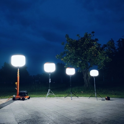 1200Watt LED แสงบอลลูน หัวหินสามเสา ไฟทํางานกลางแจ้งสําหรับผู้รับเหมา