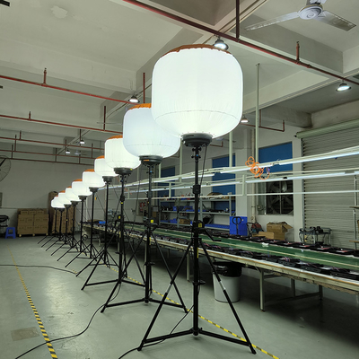 1200Watt LED แสงบอลลูน หัวหินสามเสา ไฟทํางานกลางแจ้งสําหรับผู้รับเหมา