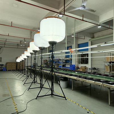 AC220V พกพา LED ไฟทํางาน 1400W สถานที่ทํางาน LED บอลลูน ไฟหอคอยสําหรับการบังคับใช้กฎหมาย