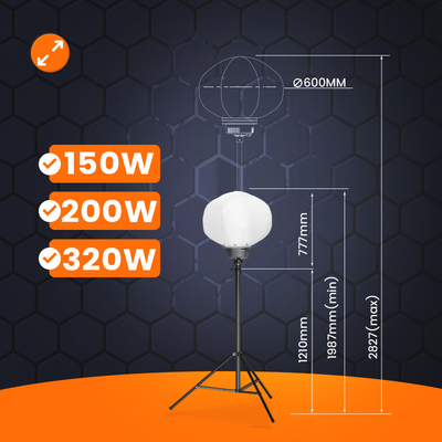 200W โมบาย ไลท์ทาวเวอร์ บัลลูนสว่างสีสันสําหรับงานปาร์ตี้