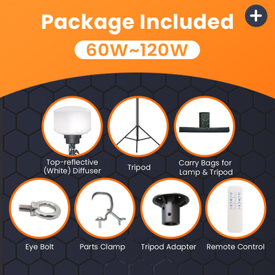 ไฟบอลลูน LED ด้านนอก 120W 150W โมบายไฟเทอร์สําหรับปาร์ตี้