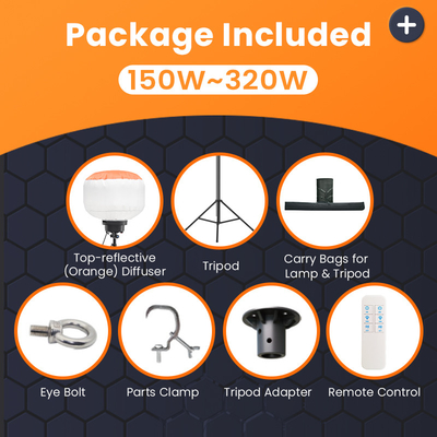 แบตเตอรี่ใช้งานได้หลายครั้ง บอลลูน LED 200W 320W โมบายเลิฟท์ทาวเวอร์สําหรับงานกลางแจ้ง