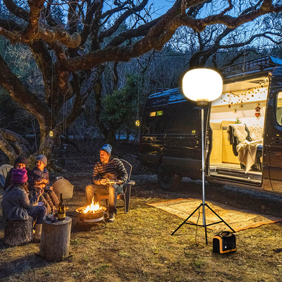 แสงก่อสร้างแบบปนเปียก 320W LED บอลลูนไฟฟ้าสําหรับการเดินทาง RV