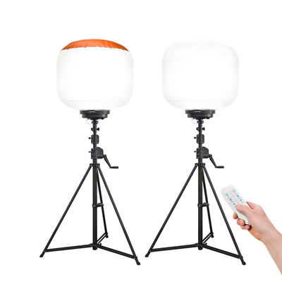1400W สีขาว ค่าใช้จ่ายสูง ผลงานการก่อสร้าง ภายนอกกิจกรรม Tower Lighting พกพา LED Balloon Light Tower
