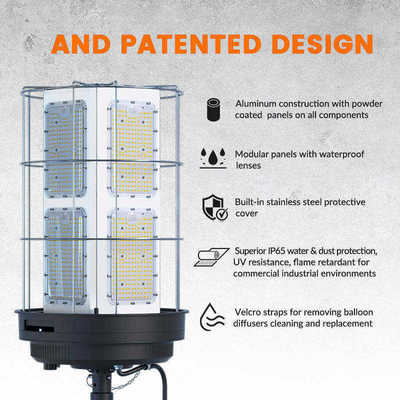 โรงงานขายส่ง 36W ไฟสปอร์ตไลท์ LED กลางแจ้ง ปรับได้ พร้อมแขนยืดได้ สำหรับแคมป์ปิ้งกลางแจ้ง