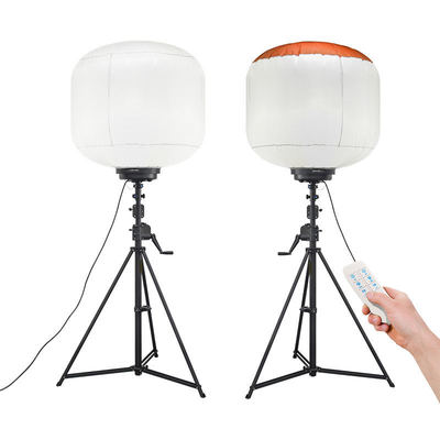 ไฟบอลลูน LED แบบพกพา 320W IP65 ปรับหรี่แสงได้ สำหรับงานก่อสร้างกลางแจ้ง