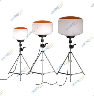 แสงงานลูกโป่งการก่อสร้างพกพา 150W ไฟ 360 องศา แสงไฟฟ้าแรงสูง LED Stripod Stand